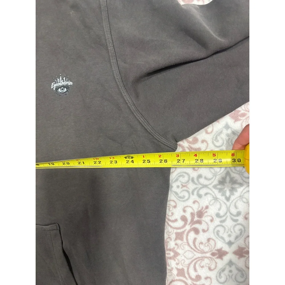 Nike custom Graphic Pullover Hoodie Charcoal Gray XL Mens Sweatshirt